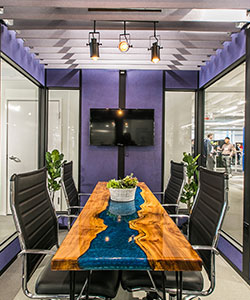 8x12-with-purple-interior Office Pods - Office Pod Manufacturer